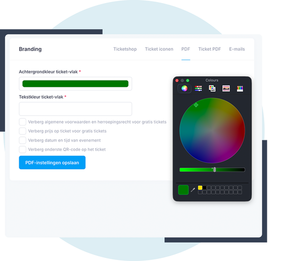Ticketshop in je eigen stijl