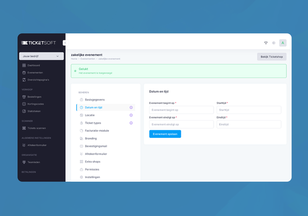 Tickets verkopen voor zakelijke evenementen