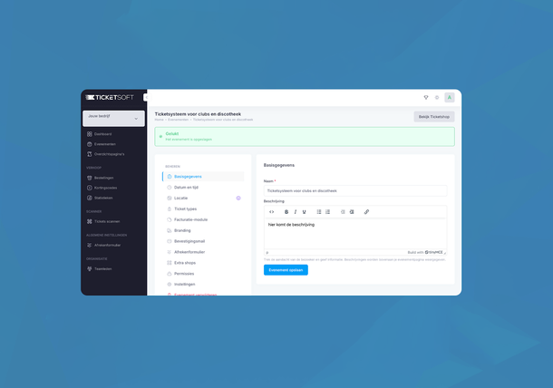 Ticketsysteem voor clubs