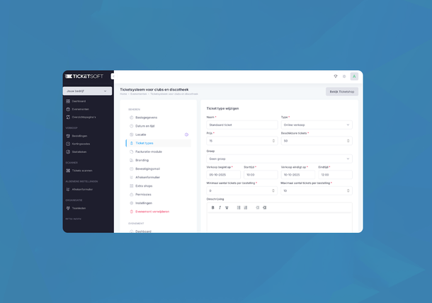 Ticketsysteem voor discotheken