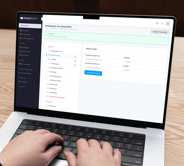Compleet ticketsysteem voor dansscholen