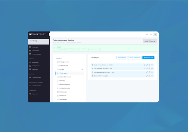 Ticketsysteem voor theaters
