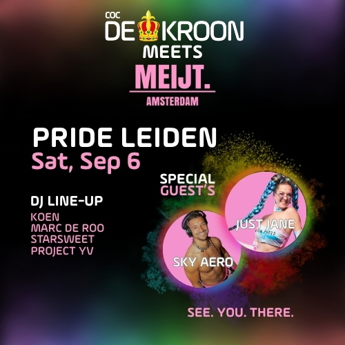 Logo PRIDE LEIDEN de afterparty!