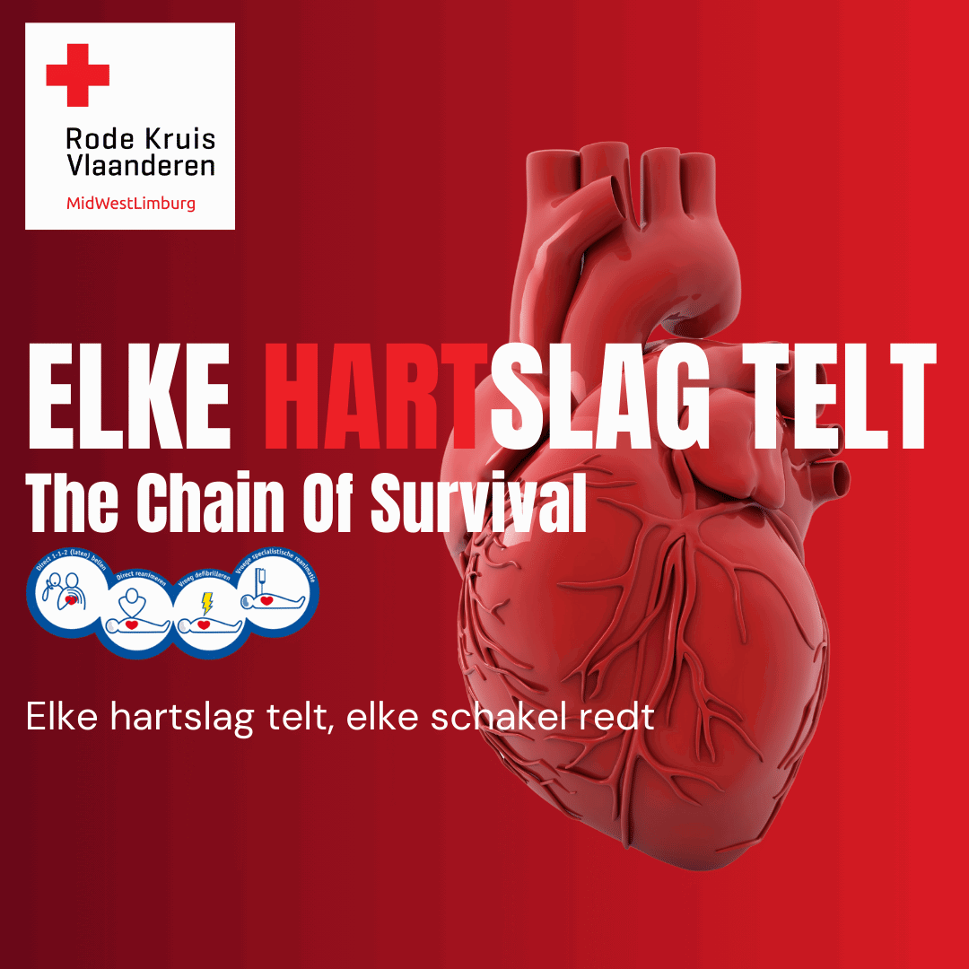 Logo ELKE HARTSLAG TELT - The 'Chain of Survival'