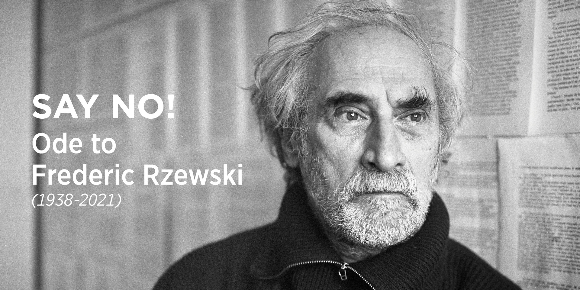 Logo Say No! - Ode to Frederic Rzewski - annulé